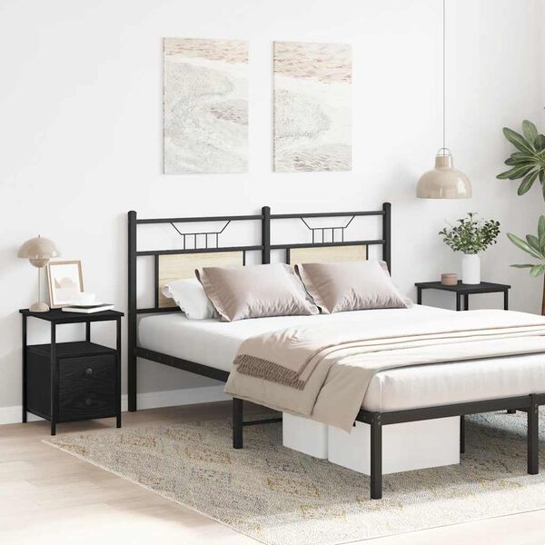 vidaXL Tables de chevet 2 pièces Chêne noir 34 x 35,5 x 50 cm Bois d'ingénierie