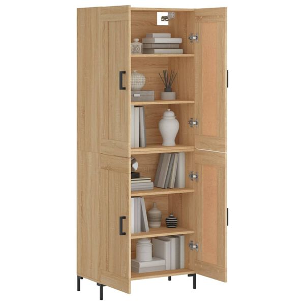 vidaXL Buffet haut Ch&ecirc;ne sonoma 69,5x34x180 cm Bois d'ing&eacute;nierie