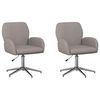 vidaXL Chaises de bureau pivotantes 2 pc Tissu 54 x 58 x 90 cm Taupe
