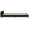 vidaXL Cadre de lit sans matelas noir 120x200 cm tissu