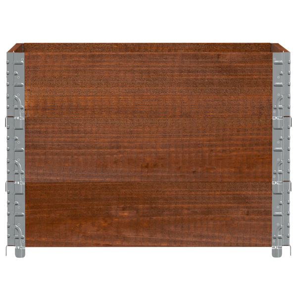 vidaXL Colliers de palette 3 pcs marron 80x60 cm bois de pin solide