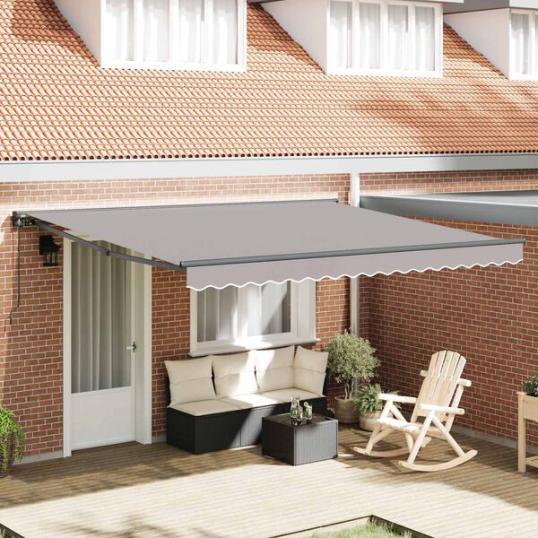 vidaXL Cadre d'auvent Gris clair 400 &times; 300 cm