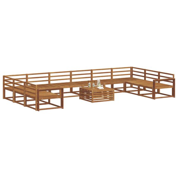 vidaXL Ensemble de canap&eacute;s d'ext&eacute;rieur 11 pcs Naturel