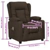 vidaXL Fauteuil de massage Marron fonc&eacute; Tissu