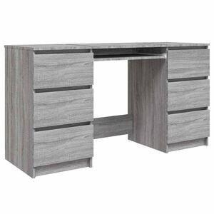vidaXL Bureau Sonoma gris 140x50x77 cm Bois d'ing&eacute;nierie
