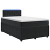 vidaXL Lit boxspring avec matelas Noir 120 x 190 cm Velours