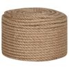 vidaXL Corde de jute 25 m de long 14 mm d'&eacute;paisseur