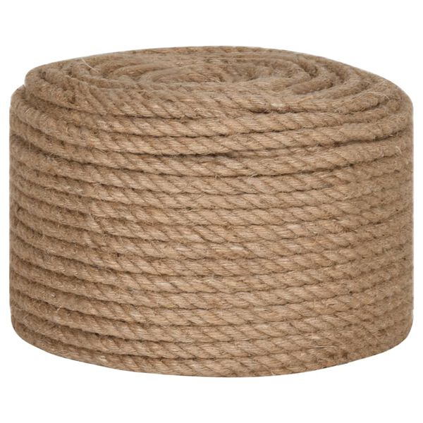 vidaXL Corde de jute 25 m de long 14 mm d'&eacute;paisseur
