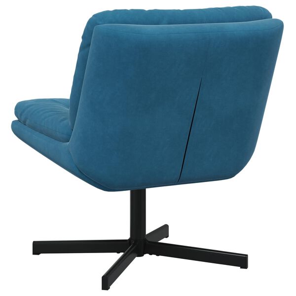 vidaXL Fauteuil relaxant pivotant Bleu 63 x 75 x 76 cm Velours