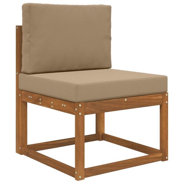 vidaXL Coussin de canap&eacute; d'ext&eacute;rieur 2 pcs Taupe Polyester