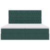 vidaXL Lit de Rangement avec matelas Vert fonc&eacute; 200 x 200 cm Velours