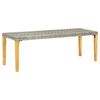 vidaXL Banc de jardin 80 cm R&eacute;sine tress&eacute;e Gris