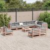 vidaXL Salon de jardin 11 pcs bois massif sapin de douglas
