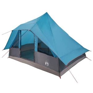 vidaXL Tente Tipi 10 personne Bleu taffetas