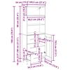 vidaXL Haut Armoire avec tiroir Ch&ecirc;ne artisanal 69,5 x 34 x 180 cm