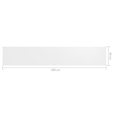 vidaXL Écran de balcon Blanc 90x500 cm Tissu Oxford