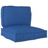 vidaXL Set de coussins de palette 2 pcs Bleu royal Tissu Oxford