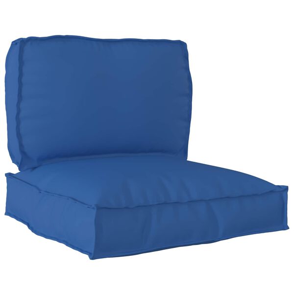 vidaXL Set de coussins de palette 2 pcs Bleu royal Tissu Oxford