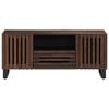 vidaXL Meuble TV marron 100x34x46 cm bois massif manguier