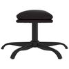 vidaXL Chaise de relaxation avec tabouret Noir Similicuir