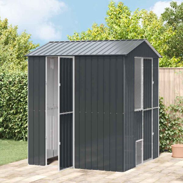 vidaXL Cage pour oiseaux Anthracite 215 x 210 x 247 cm Acier galvanis&eacute;