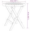 vidaXL Table pliable de jardin blanc &Oslash; 46 cm bois d'acacia solide