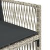 vidaXL Ensemble &agrave; manger de jardin et coussins 9 pcs gris clair rotin