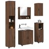 vidaXL Ensemble de mobilier de salle de bain 5 pcs Ch&ecirc;ne brun