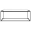 vidaXL Table basse Noir avec verre trempé 100x50x35 cm
