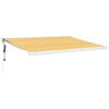 vidaXL Auvent r&eacute;tractable jaune et blanc 4,5x3 m tissu et aluminium