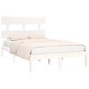 vidaXL Cadre de lit sans matelas blanc 120x190 cm bois massif
