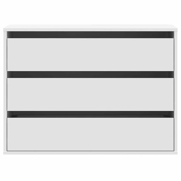 vidaXL Commode d'angle blanc 80x41x58 cm bois d'ing&eacute;nierie