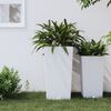 vidaXL Jardinière et intérieur amovible blanc 21 /49 L rotin PP