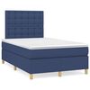 vidaXL Sommier &agrave; lattes de lit avec matelas Bleu 120x200 cm Tissu
