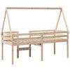 vidaXL Lit haut sans matelas 75x190 cm bois de pin massif