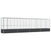 vidaXL Voli&egrave;re avec extension argent&eacute; 834,5x107x212 cm acier