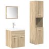 vidaXL Ensemble de meubles de salle de bain 4 pcs ch&ecirc;ne sonoma