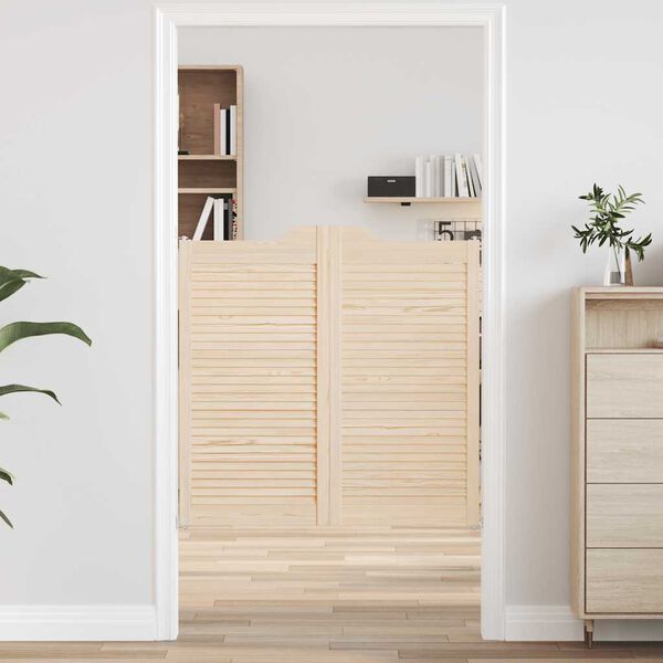 vidaXL Portes battantes &agrave; persiennes 1paire 100x100 cm bois massif Pin