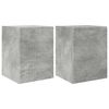 vidaXL Meuble TV mural 2 pc B&eacute;ton Bois d'ing&eacute;nierie