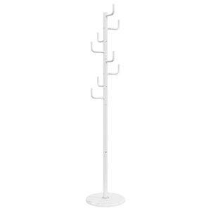 vidaXL Porte-manteau blanc 183 cm fer enduit de poudre