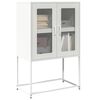 vidaXL Buffet haut blanc 68x39x107 cm acier