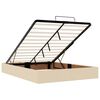 VidaXL Cadre de lit ottoman avec matelas cr&egrave;me 140x200 cm tissu