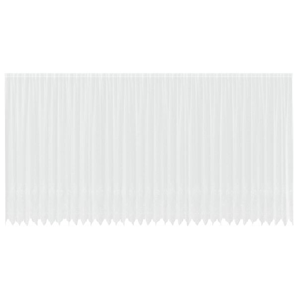vidaXL Rideau en Dentelle Floral Blanc 300 x 900 cm Polyester