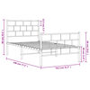 vidaXL Cadre de lit métal sans matelas avec pied de lit noir 75x190 cm