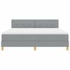 vidaXL Lit boxspring avec matelas Gris clair 180 x 200 cm tissu