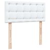 VidaXL Cadre de lit ottoman avec matelas blanc pur 90x190cm similicuir