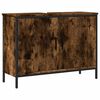 vidaXL Armoire lavabo de salle de bain ch&ecirc;ne fum&eacute; 80x30x60 cm