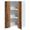 vidaXL Armoire suspendue Bois ancien et Blanc 57 x 57 x 100 cm