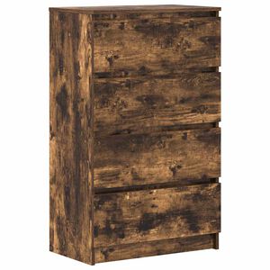 vidaXL Buffet Ch&ecirc;ne fum&eacute; 60x35x98,5 cm Bois d'ing&eacute;nierie