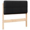 vidaXL T&ecirc;te de lit capitonn&eacute;e Marron et Noir 80 cm Pin massif